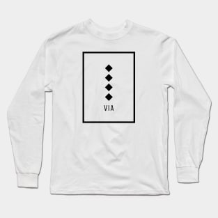 Via Geomantic Figure Long Sleeve T-Shirt